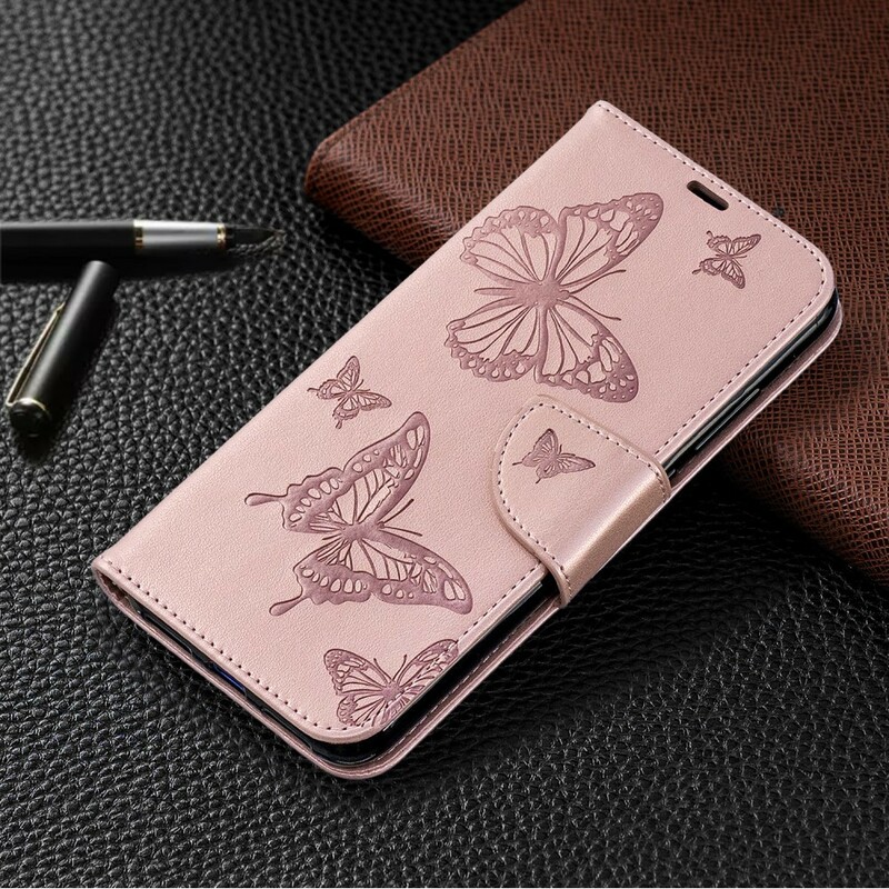 Xiaomi Redmi Note 7 Butterfly Printed Lanyard Case