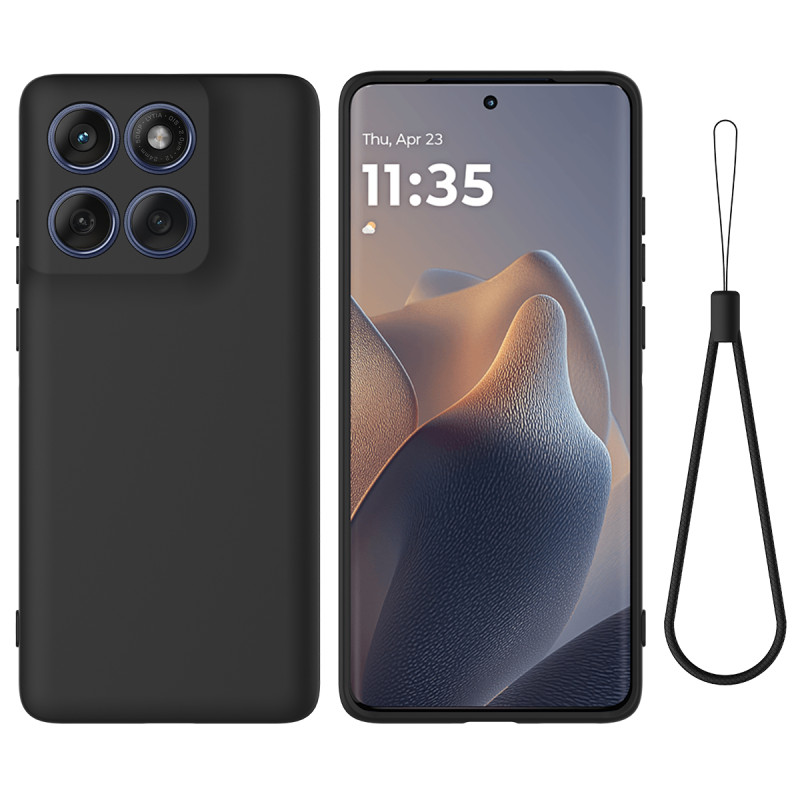 Moto G67 Power Liquid Silicone Lanyard Case