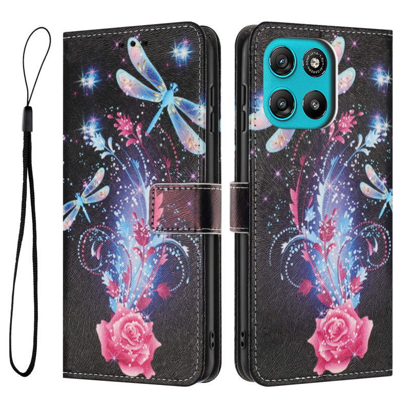 Moto G67 Power / G57 Power Case Dragonflies and Flowers