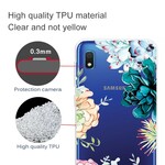 Samsung Galaxy A10 Transparent Watercolor Flower Case