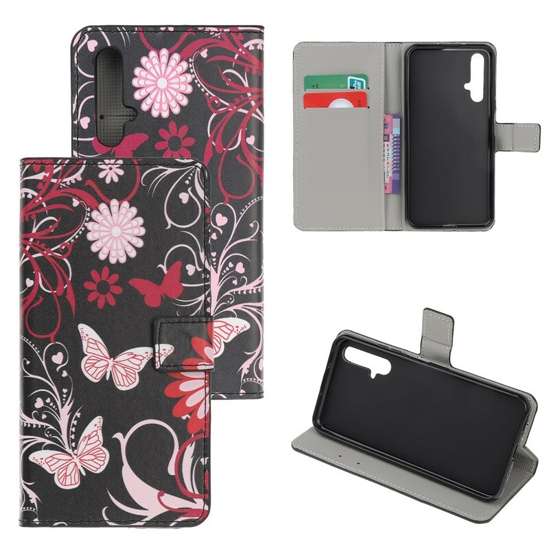 Honor 20 Butterflies and Flowers Case