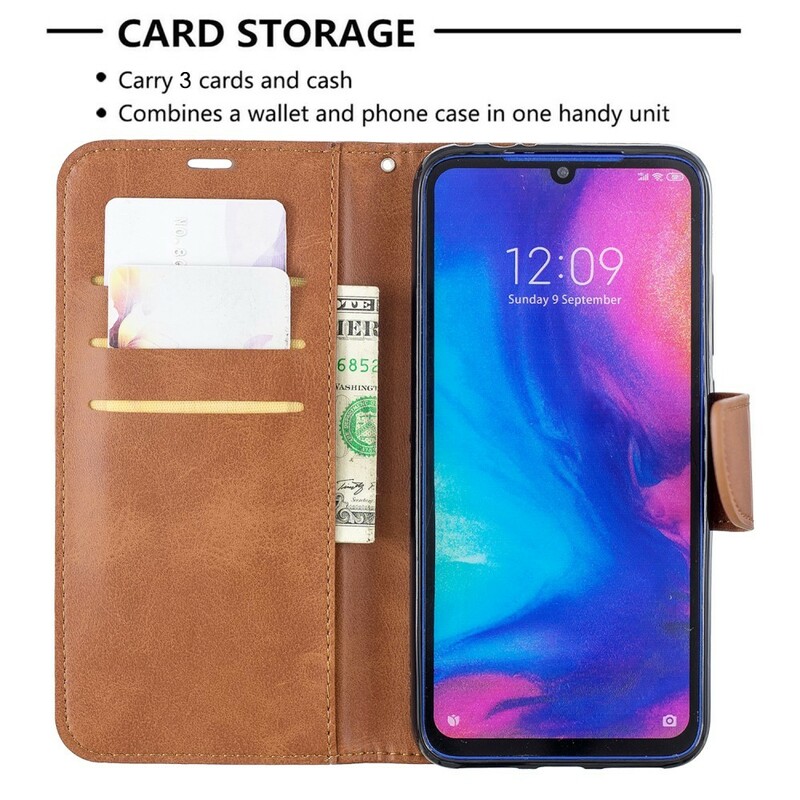 Xiaomi Redmi Note 7 Case Smooth Oblique Flap