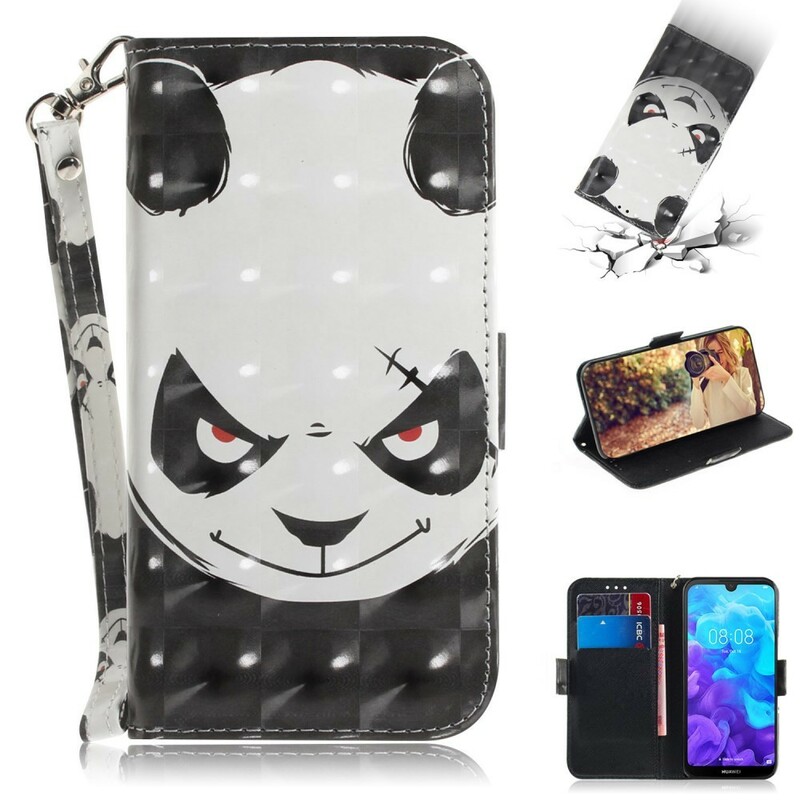 Huawei Y5 2019 Angry Panda Strap Case