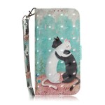 Case Huawei Y5 2019 Friends Cats with Strap