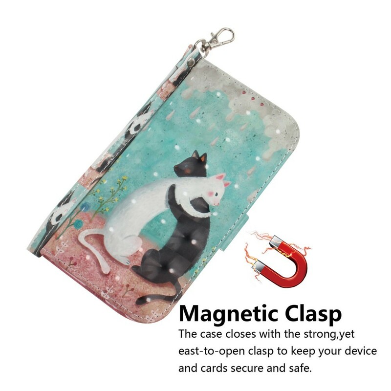 Case Huawei Y5 2019 Friends Cats with Strap
