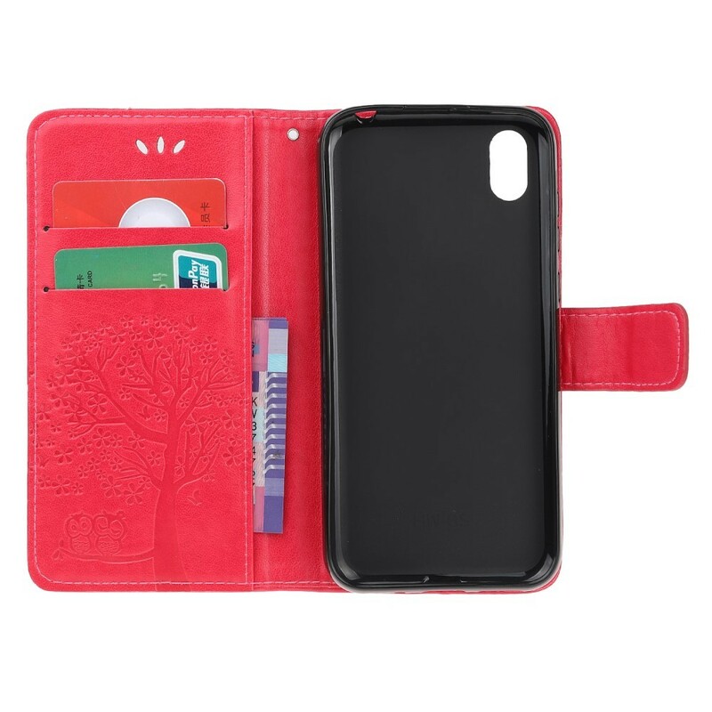 Case Huawei Y5 2019 Tree and Owls with Strap