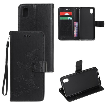 Case Huawei Y5 2019 Butterflies And Flowers With Strap