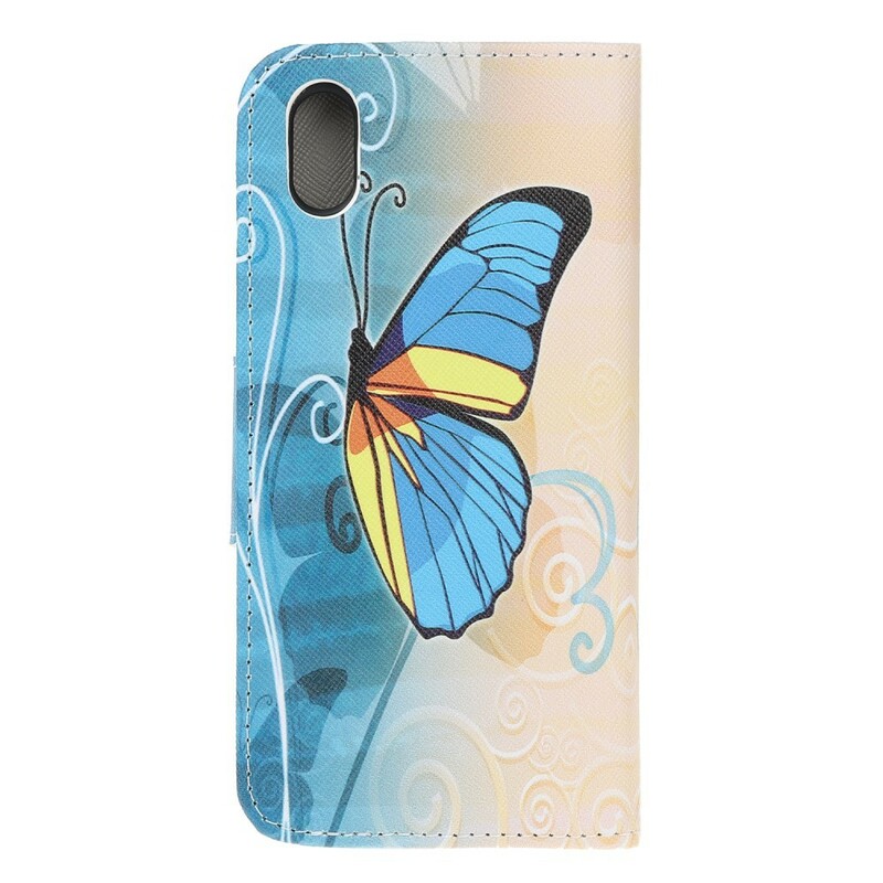 Cover Huawei Y5 2019 Papillon Bleu et Jaune