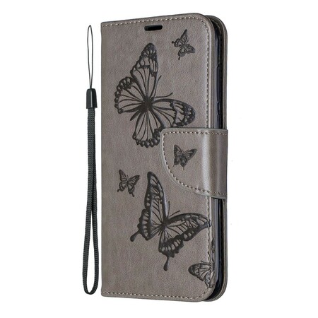 Huawei P30 Case with Butterflies and Oblique Flap