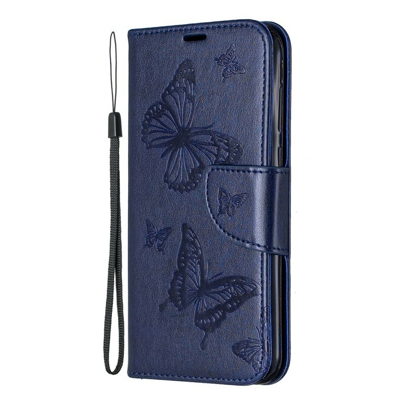 Huawei P30 Case with Butterflies and Oblique Flap
