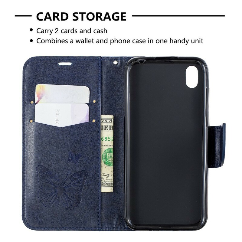 Huawei P30 Case with Butterflies and Oblique Flap