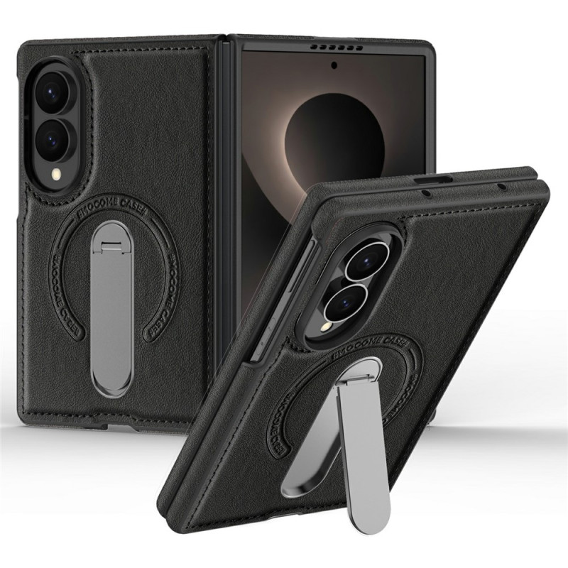 Samsung Galaxy Z Fold 8 Magnetic Case with 360° Rotating Stand, Leather-Effect Finish