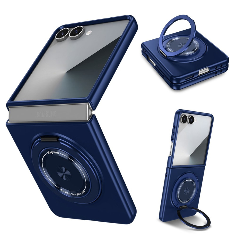 Samsung Galaxy Z Flip 8 Magnetic Case with Rotating Ring and Built-in Stand