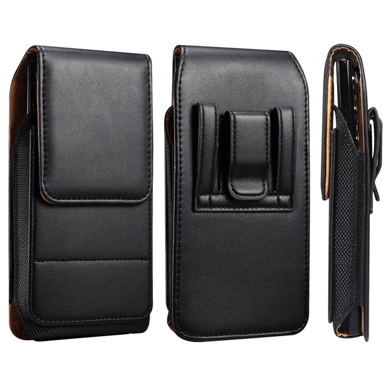 Universal Vertical Belt Pouch with Card Holder for 7.2-inch Smartphones