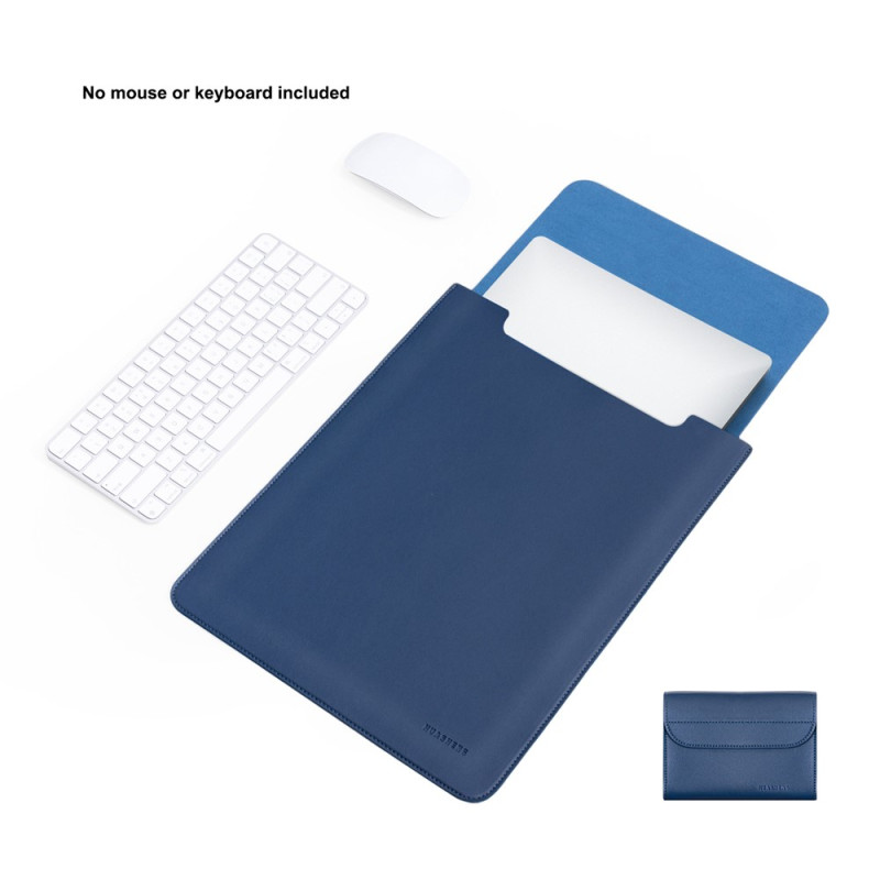 HUASHENG Vertical 15.6–16-inch Laptop Sleeve with PU Leather Pouch