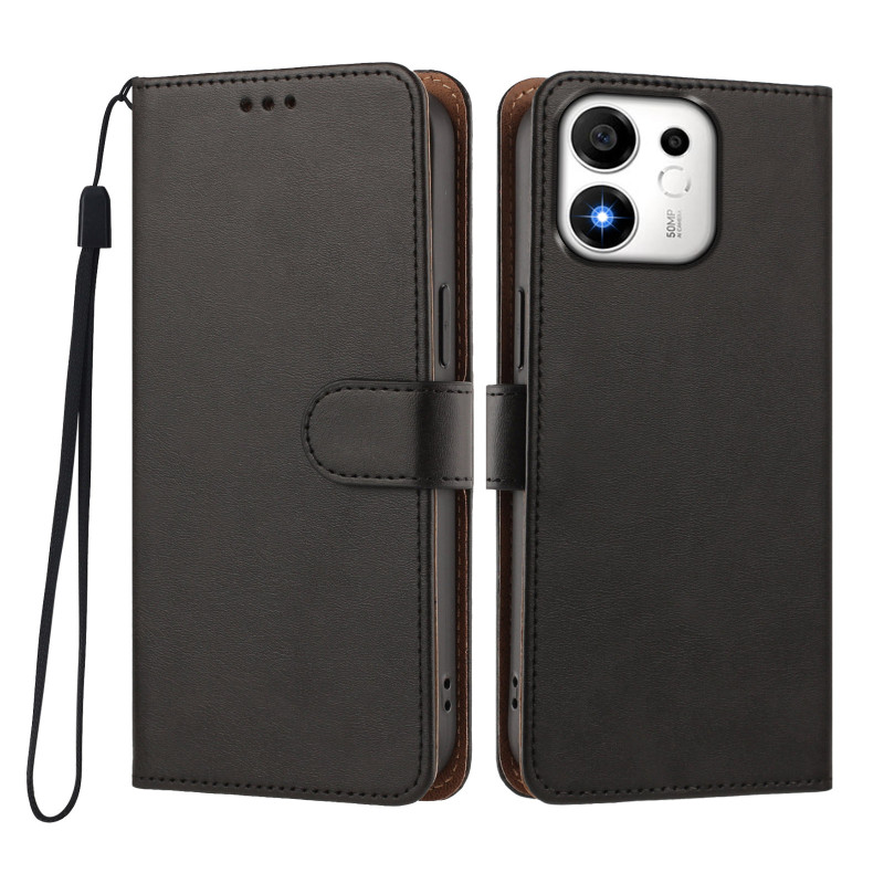 Honor 600 Smart Plain Leather-Effect Case