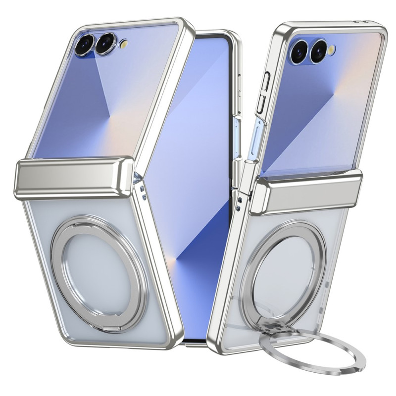 Transparent Magnetic Samsung Galaxy Z Fold 8 Case with a Metallic Finish