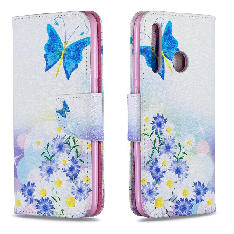 Huawei P Smart Plus 2019 Case Painted Butterflies and Flowers
