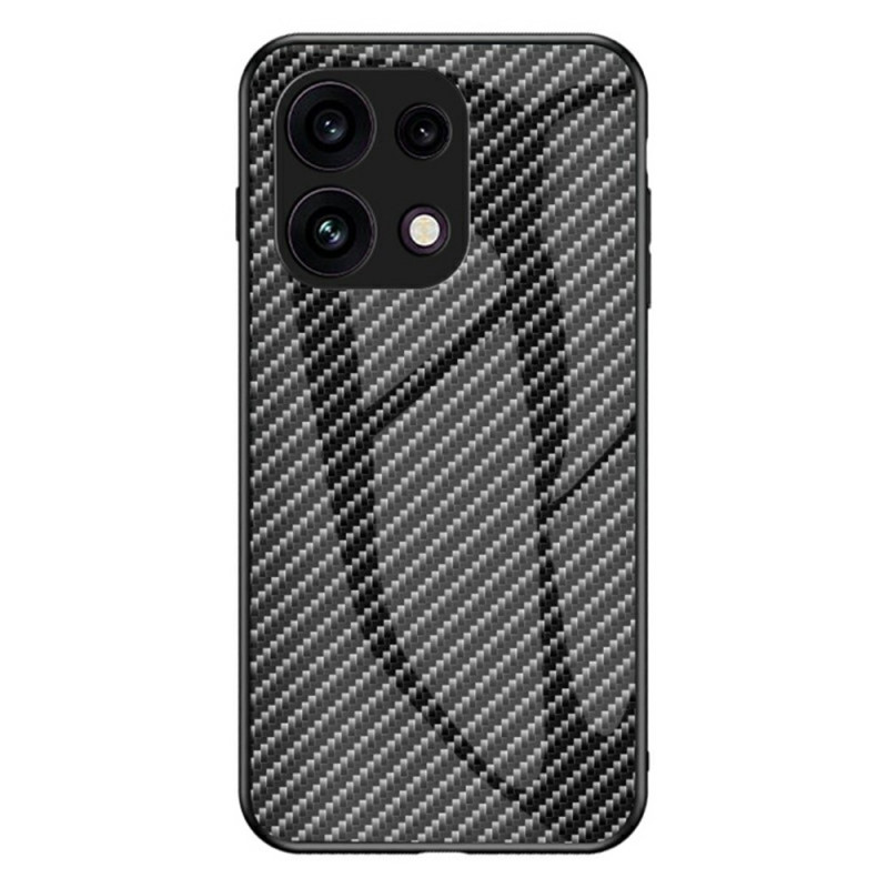 Oppo Reno 16 F 5G Tempered Glass Case with Carbon Fibre Effect
