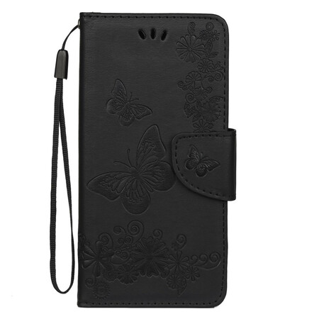 Samsung Galaxy Note 10 Case Splendid Butterflies with Strap