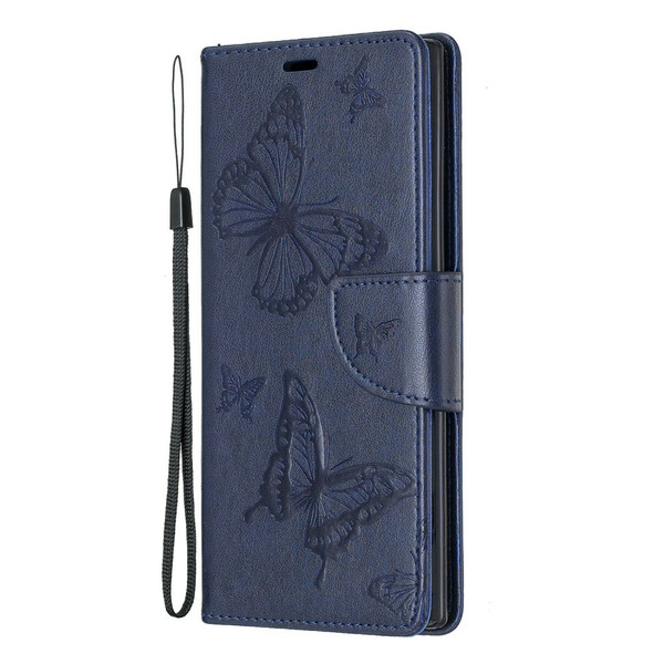 Samsung Galaxy Note 10 Case Butterflies and Oblique Flap