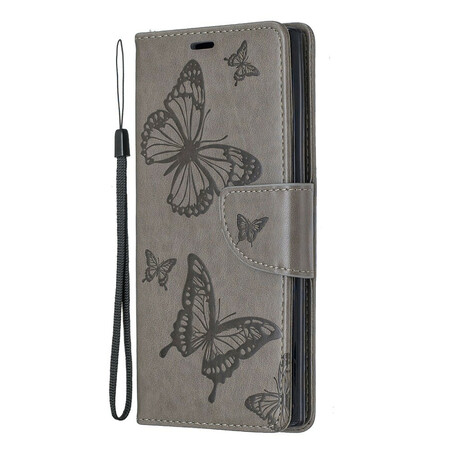 Samsung Galaxy Note 10 Case Butterflies and Oblique Flap