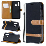 Case Huawei P Smart Plus 2019 Fabric and Leather Effect with Strap