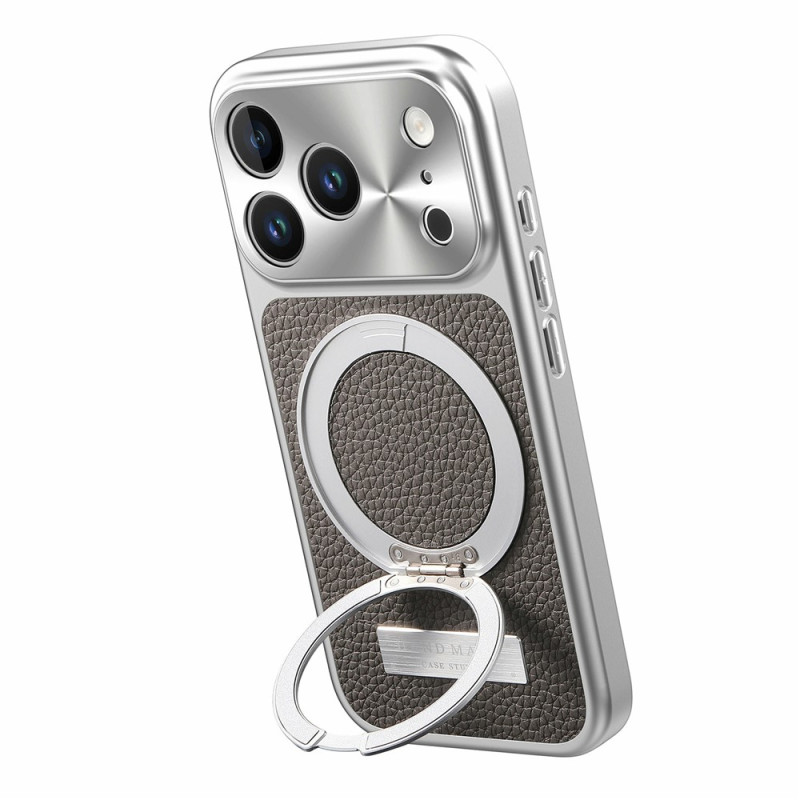 Lychee Magnetic iPhone 18 Pro / 17 Pro Case with 360° Stand