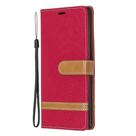 Samsung Galaxy Note 10 Fabric and Leather Effect Case with Strap