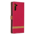 Samsung Galaxy Note 10 Fabric and Leather Effect Case with Strap