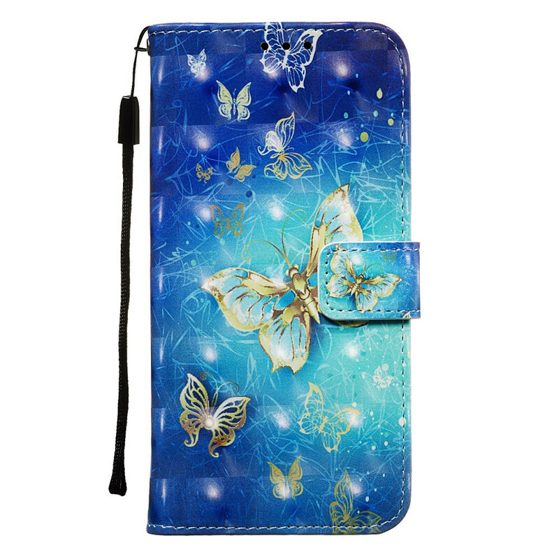 Samsung Galaxy A20e Gold Butterfly Case
