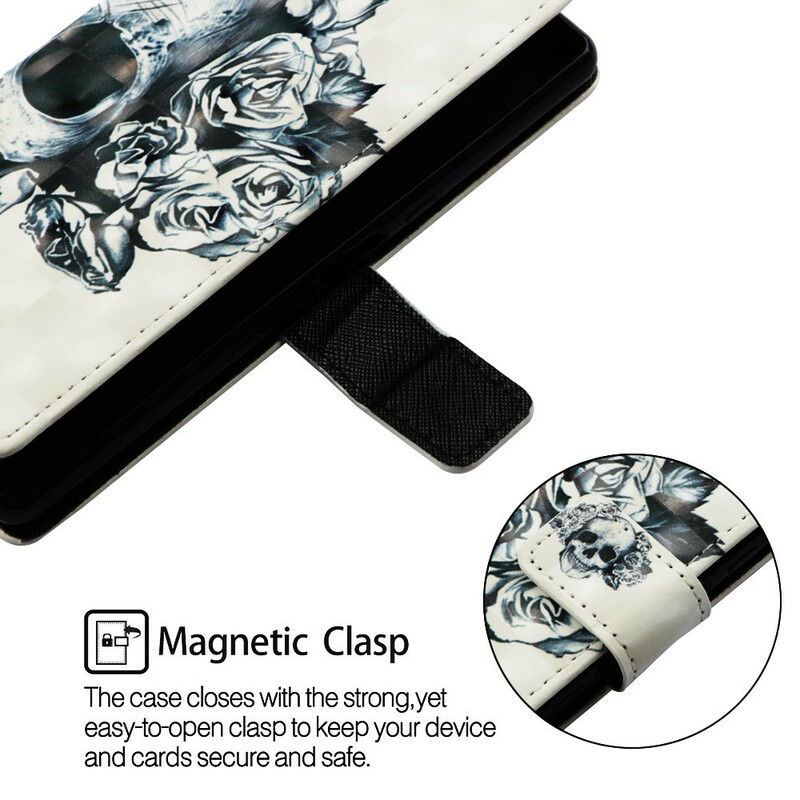 Samsung Galaxy A20e Flowered Skull Case
