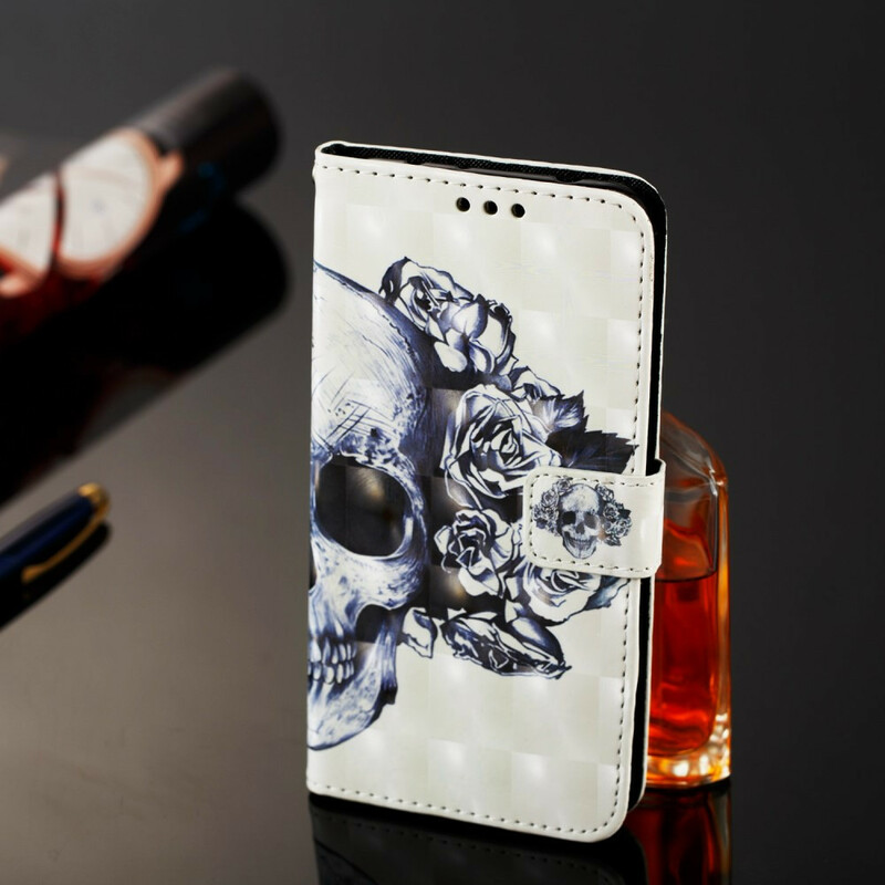 Samsung Galaxy A20e Flowered Skull Case