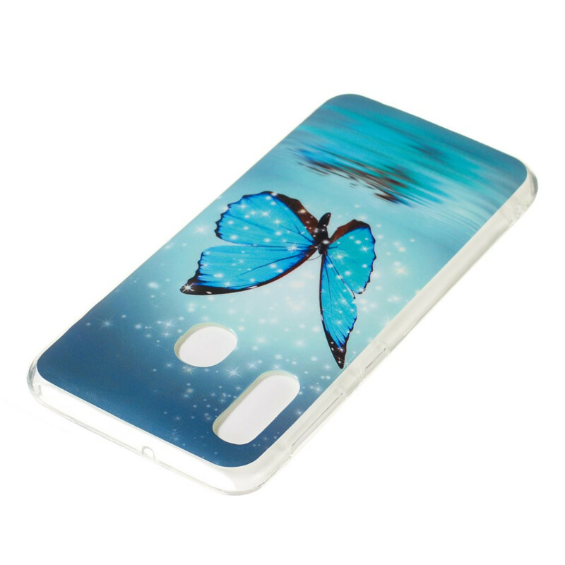 Samsung Galaxy A20e Blue Butterfly Case