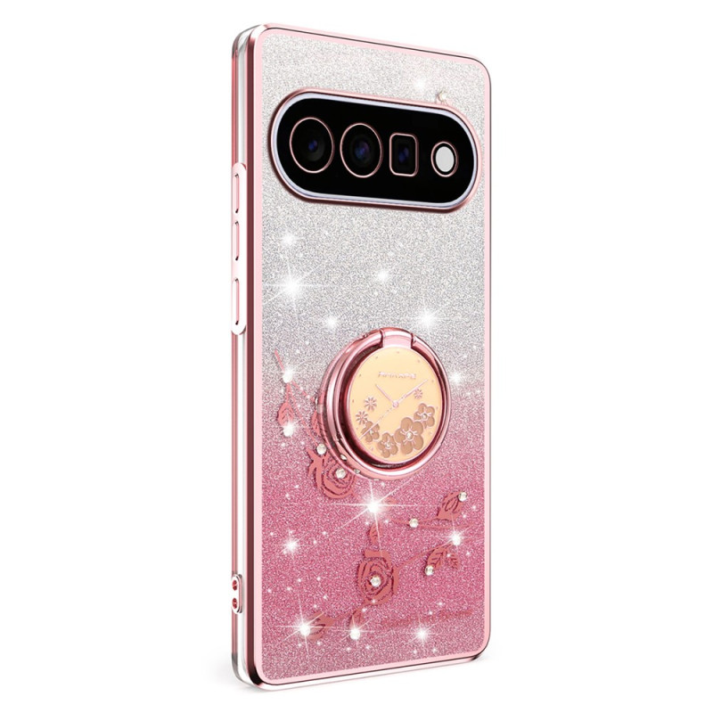 KADEM Google Pixel 11 Case with Flowers and Rhinestones, Ring Holder
