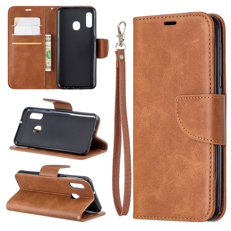 Samsung Galaxy A20e Case Smooth Oblique Flap Samsung Galaxy A20e Case Smooth Oblique Flap