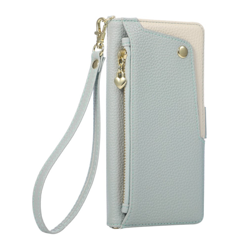 iPhone 18 Pro Max / 17 Pro Max Two-Tone Wallet Case with Zipped Pocket
