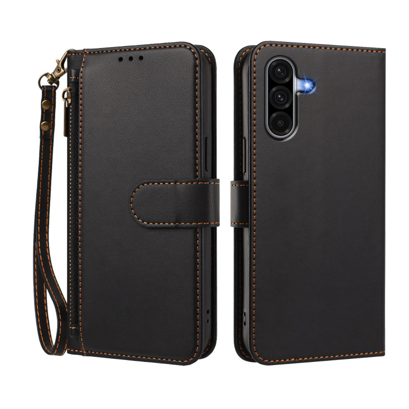 Samsung Galaxy A18 4G / A17 4G / 5G Case: Wallet Style with 4 Card Slots and Zipped Pocket