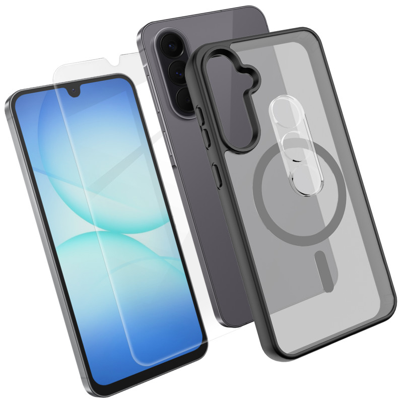 Samsung Galaxy A18 4G 3-in-1 Magnetic Case with Tempered Glass and Camera Protection