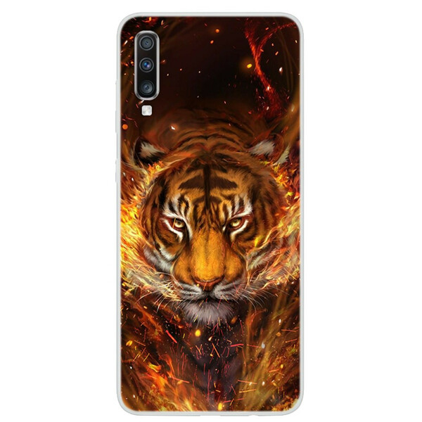 Samsung Galaxy a70 Fire Tiger Case