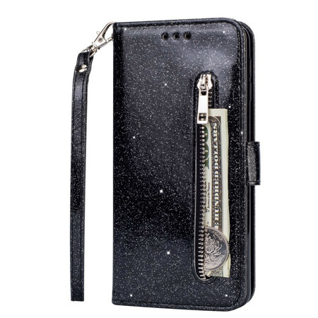 Case Samsung Galaxy A70 Glitter Purse with Strap