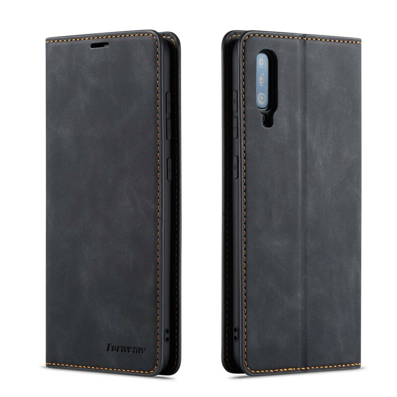 Flip Cover Samsung Galaxy A70 Effet Cuir FORWENW