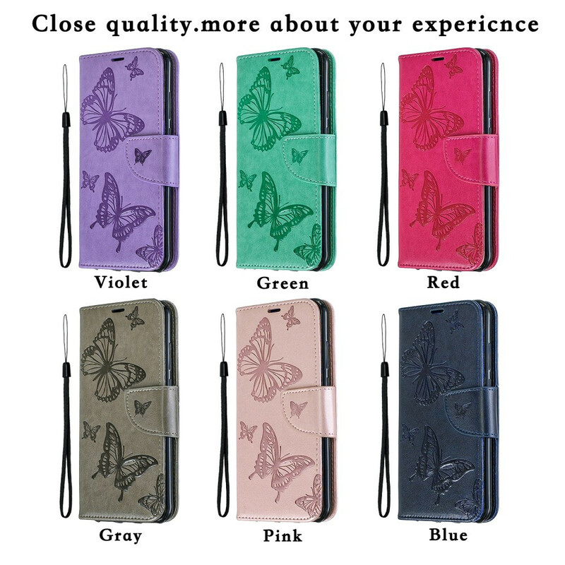 Cover Huawei Y6 2019 Butterflies and Oblique Flap