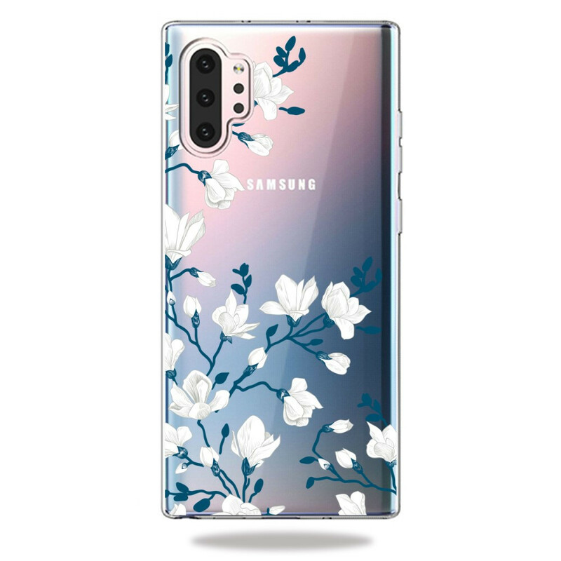 Samsung Galaxy Note 10 Plus Case White Flowers