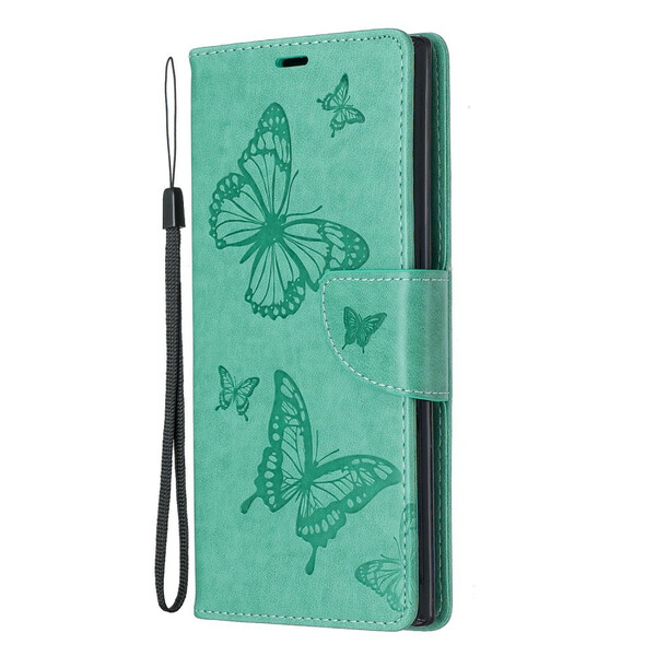 Samsung Galaxy Note 10 Plus Case Beautiful Butterflies with Strap