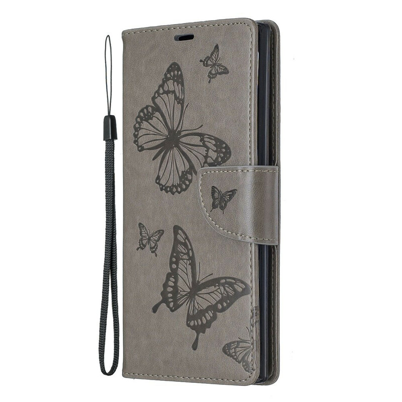 Samsung Galaxy Note 10 Plus Case Beautiful Butterflies with Strap