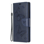 Samsung Galaxy Note 10 Plus Case Beautiful Butterflies with Strap