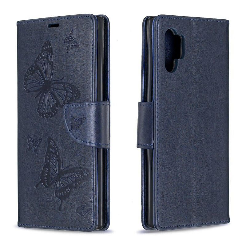 Samsung Galaxy Note 10 Plus Case Beautiful Butterflies with Strap