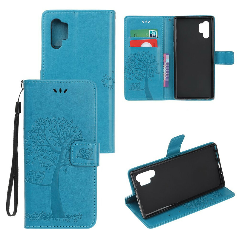 Samsung Galaxy Note 10 Plus Case with Tree and Owls Strap