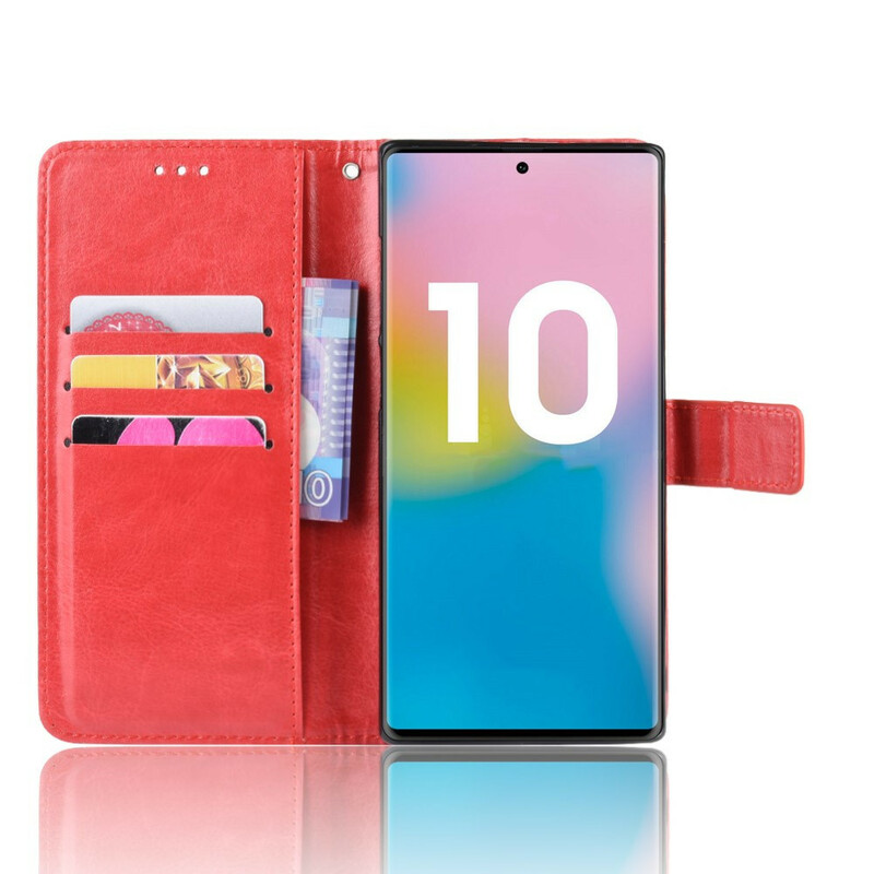 Cover Samsung Galaxy Note 10 Plus Simili Cuir Flashy